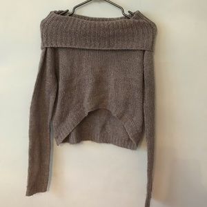 Grey off the shoulder sweater